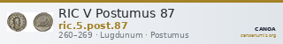 RIC V Postumus 87 — CANOA