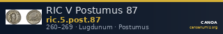 RIC V Postumus 87 — CANOA