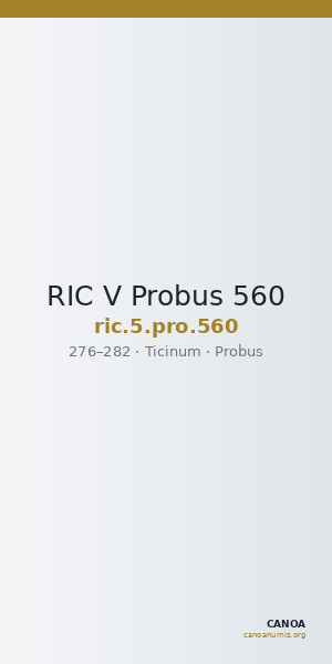 RIC V Probus 560 — CANOA