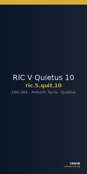 RIC V Quietus 10 — CANOA