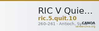 RIC V Quietus 10 — CANOA