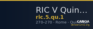 RIC V Quintillus 1 — CANOA