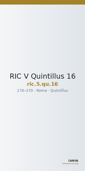 RIC V Quintillus 16 — CANOA