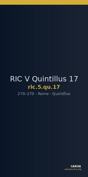 RIC V Quintillus 17 — CANOA
