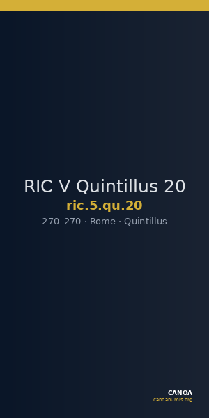 RIC V Quintillus 20 — CANOA