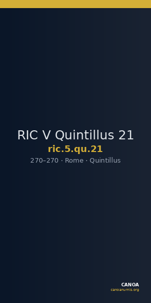 RIC V Quintillus 21 — CANOA