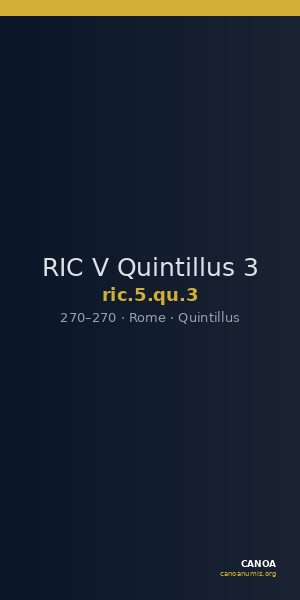 RIC V Quintillus 3 — CANOA