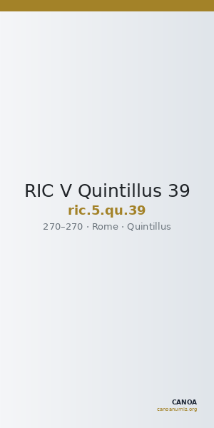 RIC V Quintillus 39 — CANOA