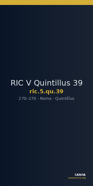 RIC V Quintillus 39 — CANOA