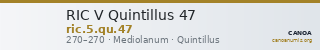 RIC V Quintillus 47 — CANOA