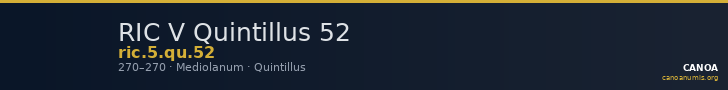 RIC V Quintillus 52 — CANOA