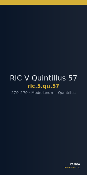 RIC V Quintillus 57 — CANOA