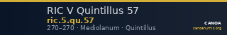 RIC V Quintillus 57 — CANOA