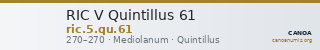 RIC V Quintillus 61 — CANOA