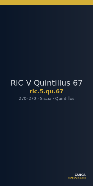 RIC V Quintillus 67 — CANOA