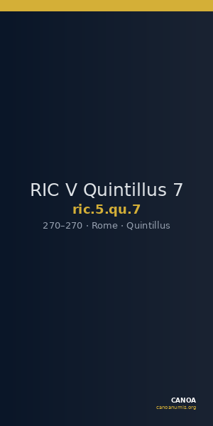 RIC V Quintillus 7 — CANOA