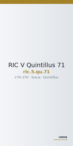 RIC V Quintillus 71 — CANOA