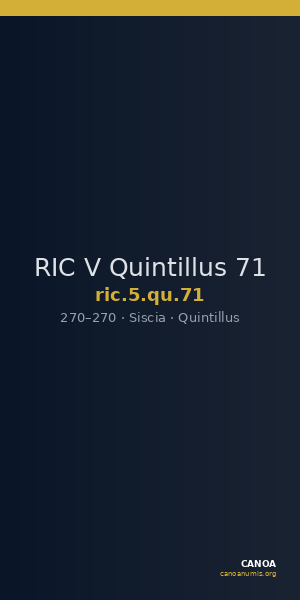 RIC V Quintillus 71 — CANOA