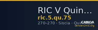 RIC V Quintillus 75 — CANOA