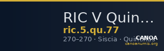 RIC V Quintillus 77 — CANOA