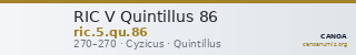 RIC V Quintillus 86 — CANOA