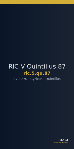 RIC V Quintillus 87 — CANOA
