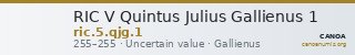 RIC V Quintus Julius Gallienus 1 — CANOA