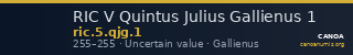 RIC V Quintus Julius Gallienus 1 — CANOA