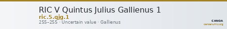 RIC V Quintus Julius Gallienus 1 — CANOA