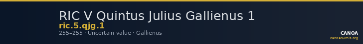 RIC V Quintus Julius Gallienus 1 — CANOA