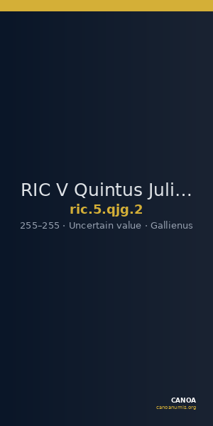 RIC V Quintus Julius Gallienus 2 — CANOA