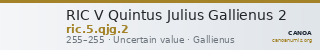 RIC V Quintus Julius Gallienus 2 — CANOA
