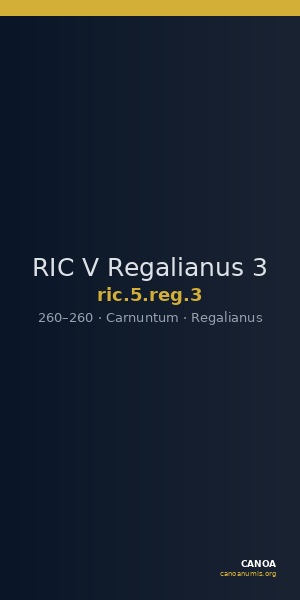 RIC V Regalianus 3 — CANOA