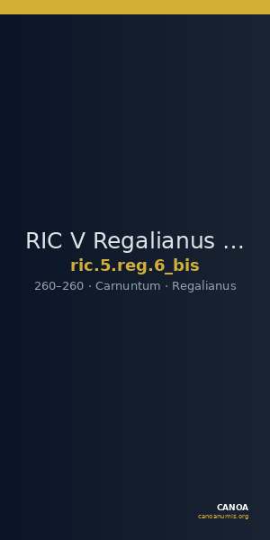 RIC V Regalianus 6 (bis) — CANOA