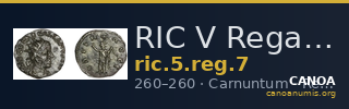 RIC V Regalianus 7 — CANOA