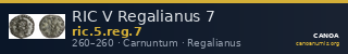 RIC V Regalianus 7 — CANOA