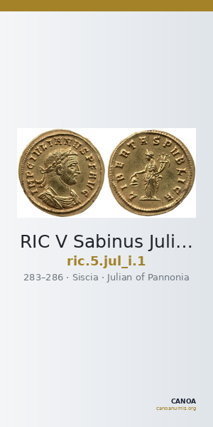 RIC V Sabinus Julianus 1 — CANOA