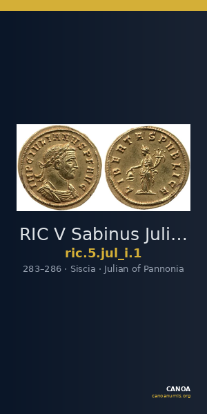 RIC V Sabinus Julianus 1 — CANOA