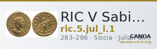 RIC V Sabinus Julianus 1 — CANOA