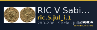 RIC V Sabinus Julianus 1 — CANOA