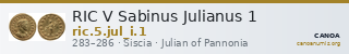 RIC V Sabinus Julianus 1 — CANOA