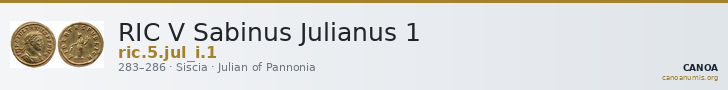 RIC V Sabinus Julianus 1 — CANOA