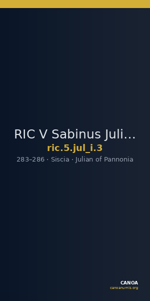 RIC V Sabinus Julianus 3 — CANOA