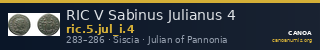 RIC V Sabinus Julianus 4 — CANOA