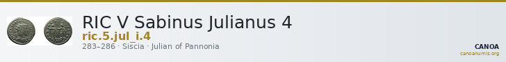 RIC V Sabinus Julianus 4 — CANOA