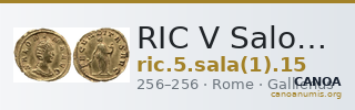 RIC V Salonina 15 — CANOA
