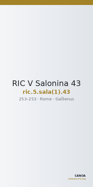 RIC V Salonina 43 — CANOA