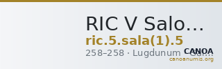RIC V Salonina 5 — CANOA
