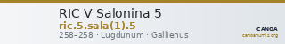 RIC V Salonina 5 — CANOA