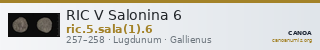 RIC V Salonina 6 — CANOA